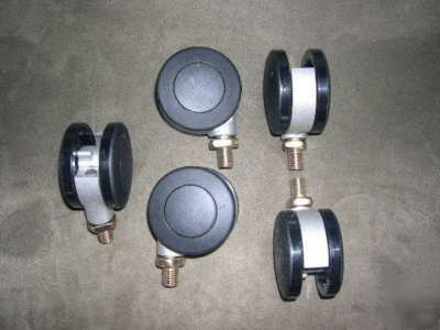 New set of 5 heavy duty twin wheels casters