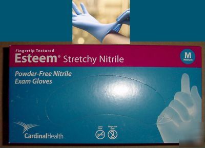 Cardinal health stretchy nitrile exam gloves textured 