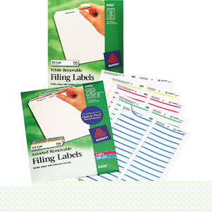 Avery 06466 6466 removable file folder labels -750 ct