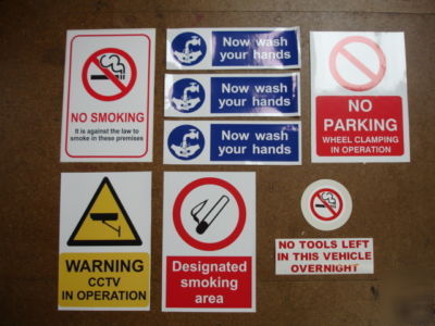 Business deluxe pack-warning safety signs / stickers.