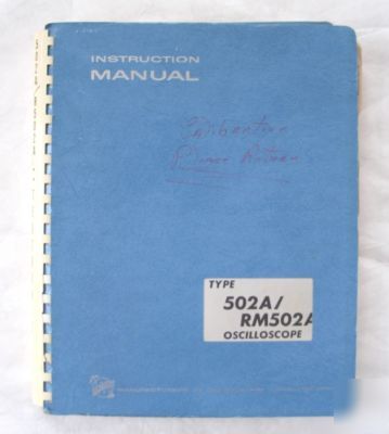 Tektronix 502A / RM502A oscilloscope manual