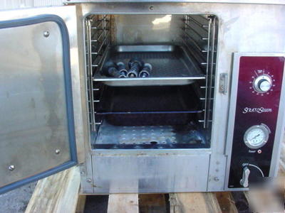 Electric strato direct steam stack oven-shrimp-lobster