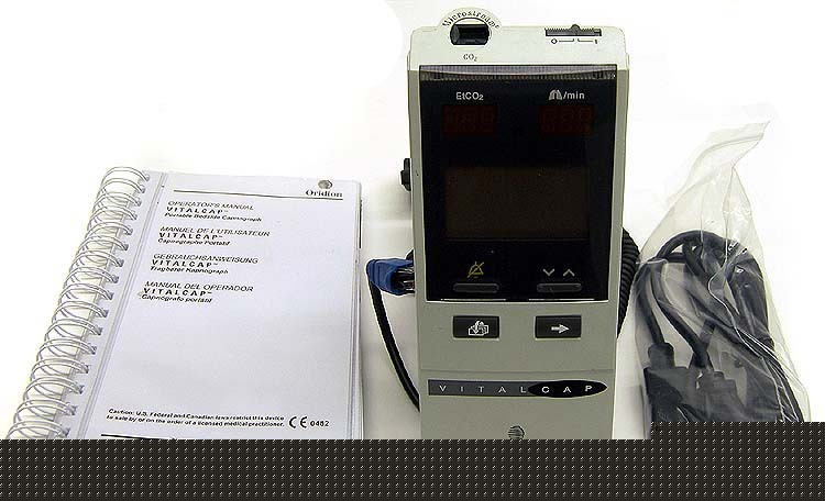 Oridion vitalcap capnograph monitor bedside / hand held