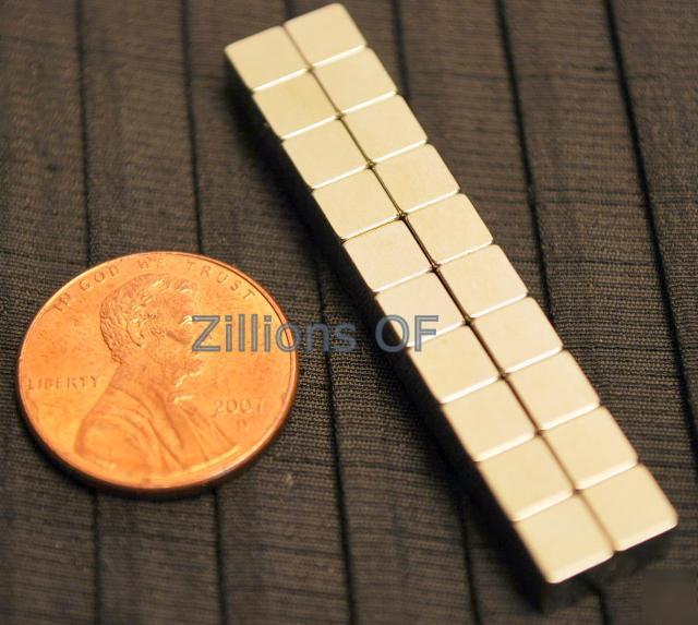 20 neodymium magnet 3/16 x 3/16 x 3/16 block magnet N40