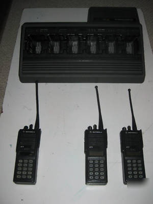Lot of 3 motorola mtx 9000 radio with charger