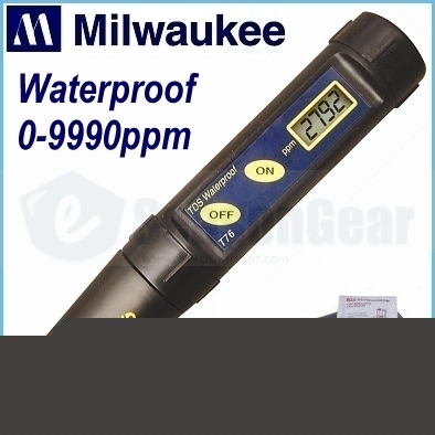 Milwaukee T76 waterproof tds tester/meter, 0-9990 ppm