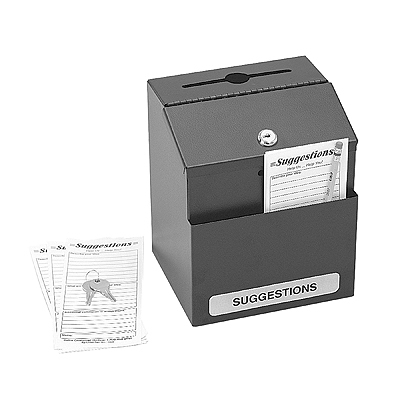 Safco office steel suggestion comment collection box