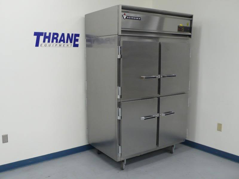 Victory ss pass-thru cooler refrigerator on casters