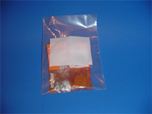 8X10 3 mil clear poly bags w/white marking block 8 x 10