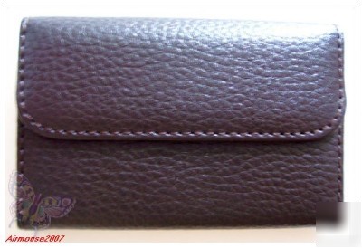 Leather business credit name card case cardcase black *
