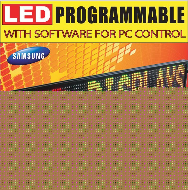 Led programmable sign outdoor or window scrolling sign