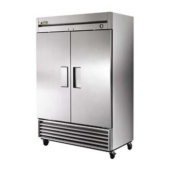 New true t-49 upright reachin solid 2 door refrigerator