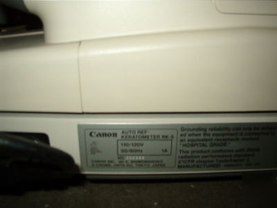 Canon rk-5 autorefractor / keratometer