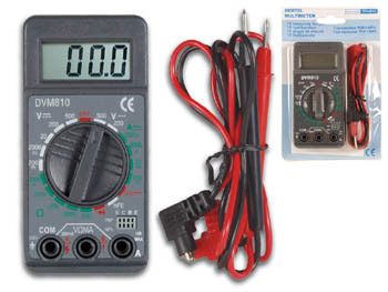 Digital multimeter DVM810 volt meter small test transis