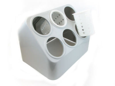 Silvatainer bins - 6-hole plastic flatware