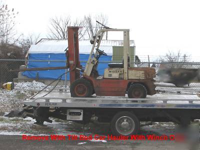 1984 nissan - forklift 5000#, pneumatic tires, runs