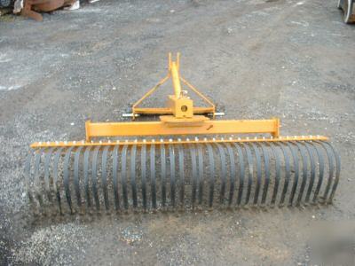 5 foot york root rake fits john deere, kubota, ford