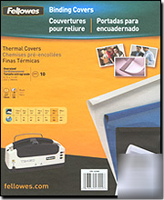 Fellowes CRC52568 binding covers 3/4 inch (10 pack)