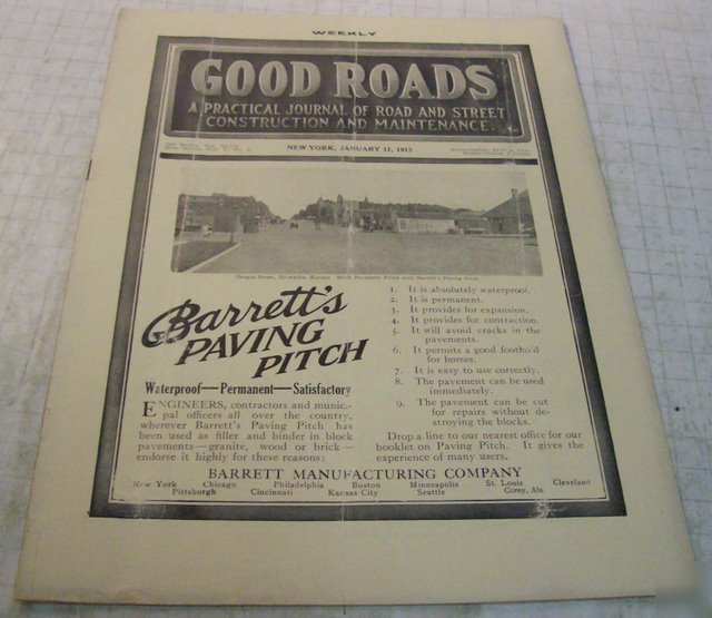 Good roads 1913 construction magazine vol.43, no.2