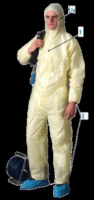 New dailys aquapel coverall xl white protects oil water 