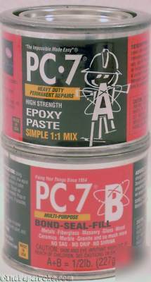Pc-7 Â½ pound epoxy paste 1:1 mix free shipping