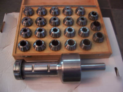 Schaublin collet set 23 pc with collet chuck boring