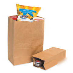 Shoplet select kraft grocery bags 13 34 x 7 18 x 4 12