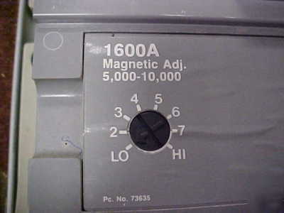 Siemens sentron breaker w/trip HPXD63B160 1600A e-89