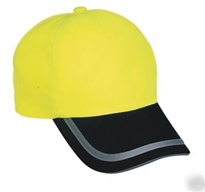 New 24 safety caps hats reflective flourescent bulk lot