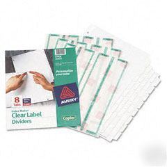 Avery 11422:clear label dividers,white tabs for copiers