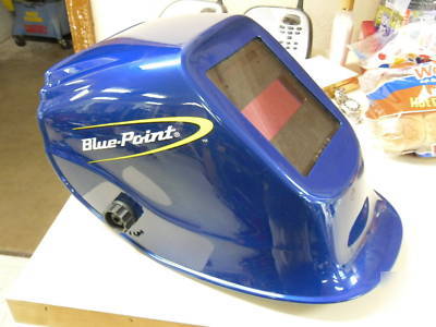 Blue-point adjustable darkening solar welding helmet