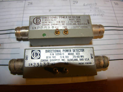 Coaxial dynamics directional power detector pair