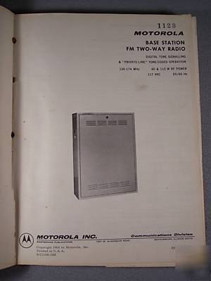 Motorola base radio fm two-way radio manual ham 