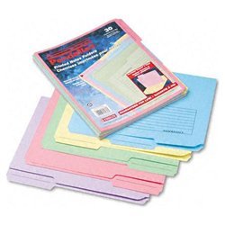New assorted color printed notes folders, letter, 1/...