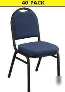 New nps 9254 (40 pack) midnight blue fabric stack chair