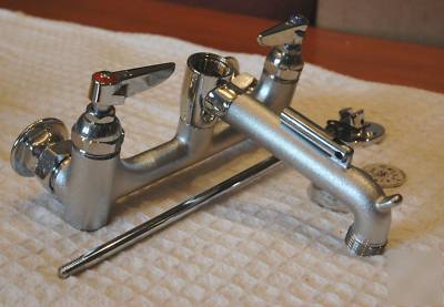 New t&s service sink faucet b-0665-bstr wall mount, ada
