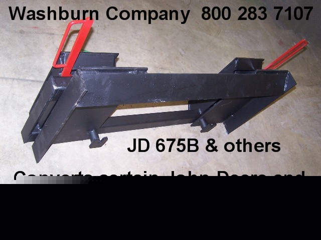 Quick attach jd 675B & nh 555 skidsteer hitch adapter