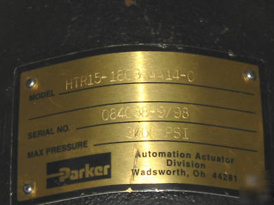 Rotary actuator, 180 deg, hydraulic, 3000PSI, parker