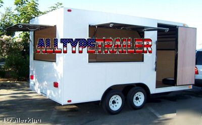 New enclosed cargo utility catering concession trailer