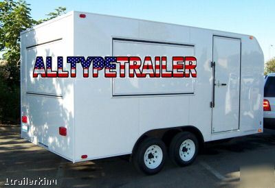 New enclosed cargo utility catering concession trailer