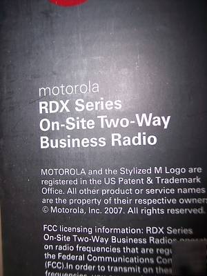 New motorola 2-way radio, RV2020BKF2AA,openbx/ 