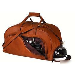New royce leather organizer duffel wshoe compartment...