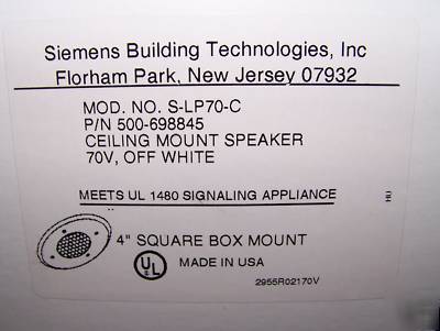 Siemens speakers 70V ceiling mount s-LP70-c **lot of 16