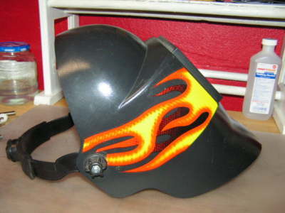 Auto -darkening and regular welding helmets with free 