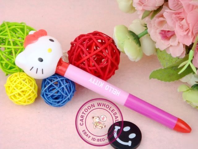 Hello kitty figure plastic ball point pen toy rose 