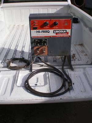 Lincoln hi-freq welder with gas and water controls 