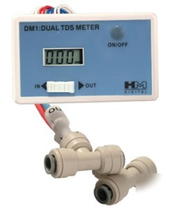 Hm digital dm-1 inline dual tds monitor tester meter