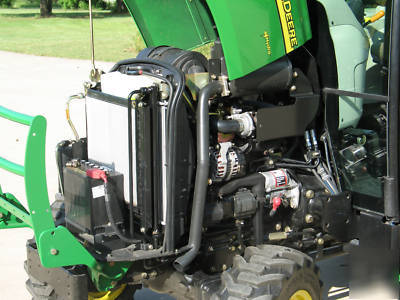 2009 john deere 3520 w/cab and land pride 72