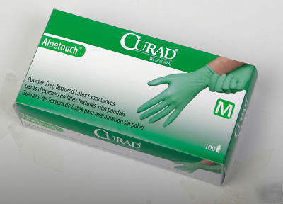 MedlineÂ® curad aloetouch powder free latex exam gloves