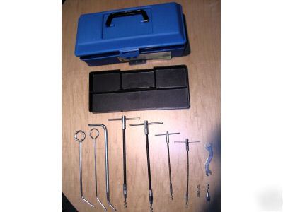 Pump valve mechanical packing 11 pc removal tool set